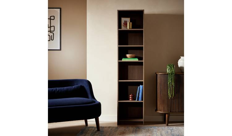 Argos Home Maine Narrow Bookcase - Walnut