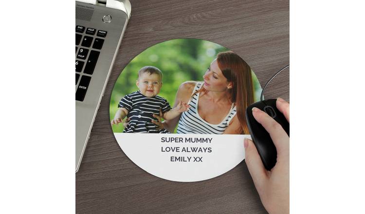 Personalised Message Photo Upload Mouse Mat