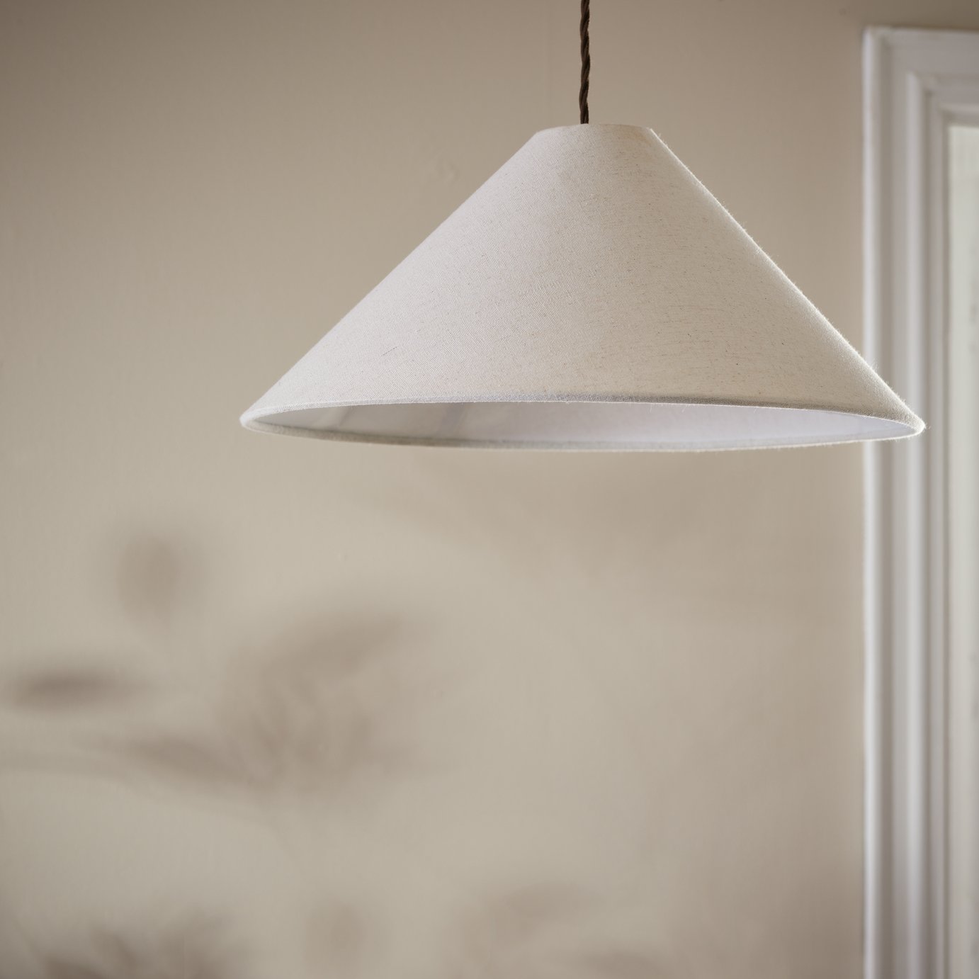 Habitat Cone Taper Natural Easy Fit Lampshade - 40cm
