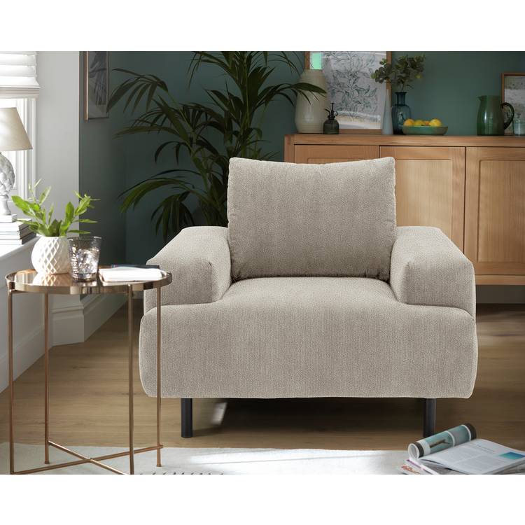 Habitat Julien Fabric Armchair - Beige 0