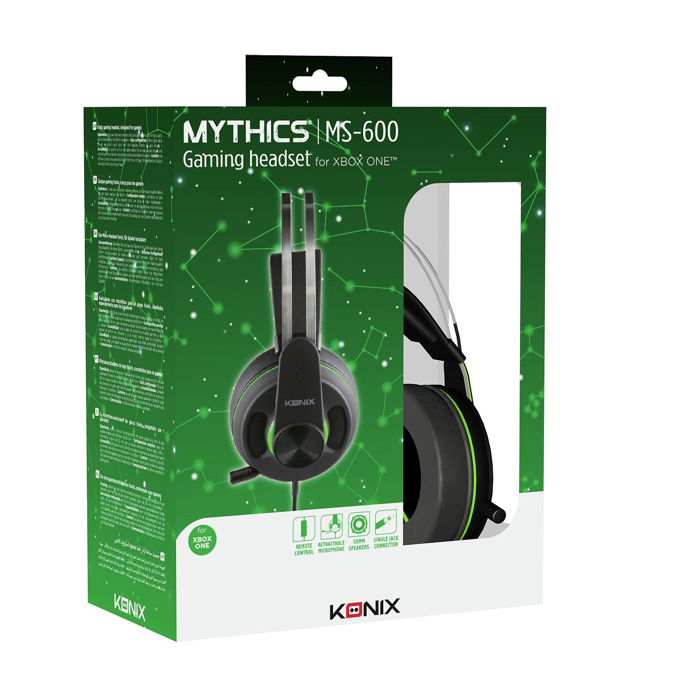 Konix Elite Xbox One, PS4, PC Headset - Black