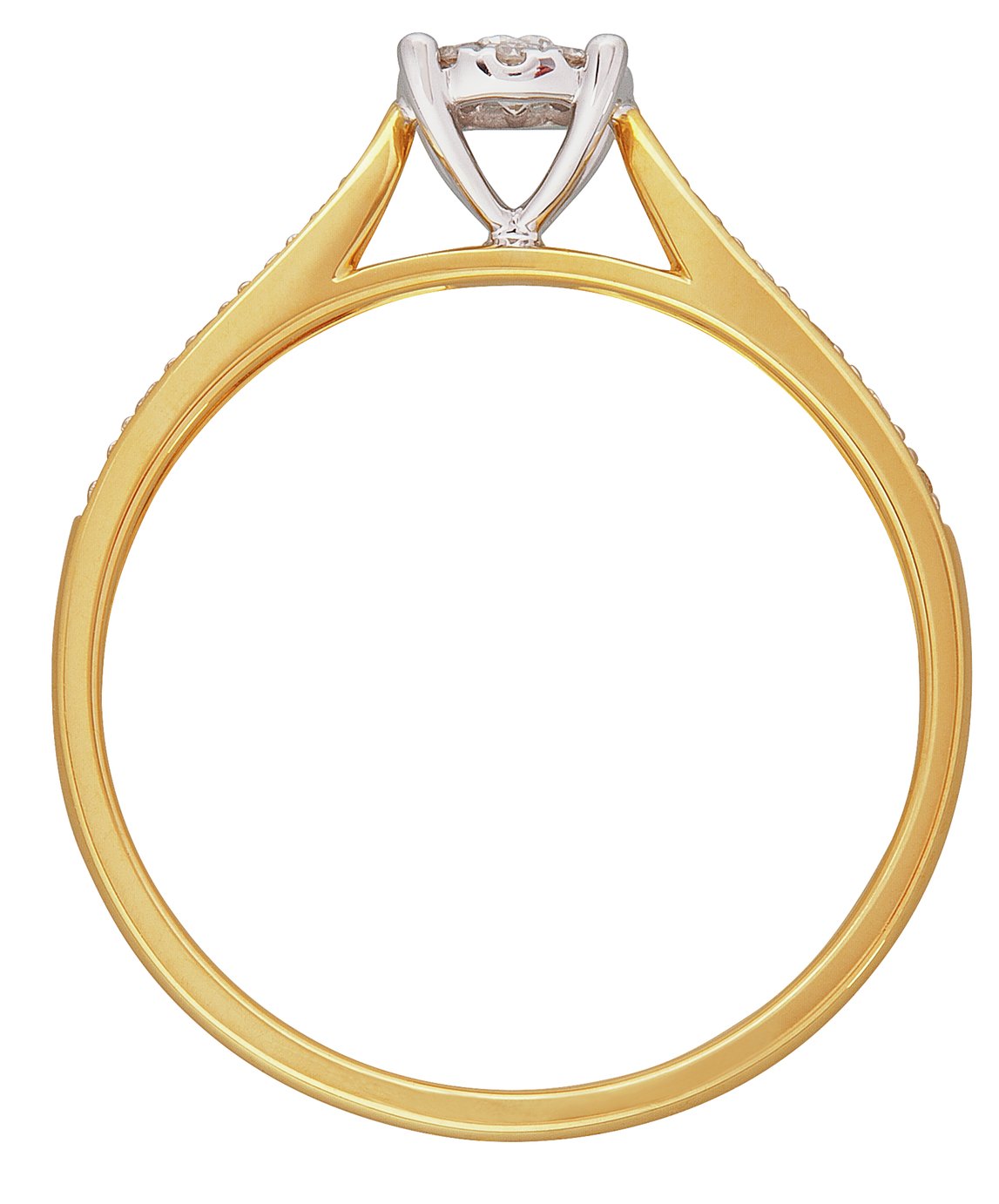 Revere 9ct Gold 0.15ct tw Diamond Set Shoulder Ring Review