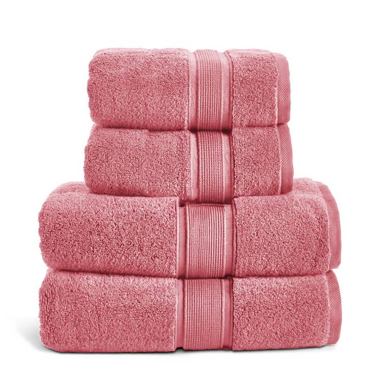 Habitat Supersoft 4 Piece Towel Bale - Rose 0