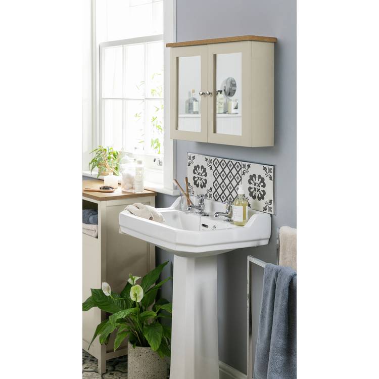 Argos Home Livingston Double Mirrored Wall Cabinet - Cream 0
