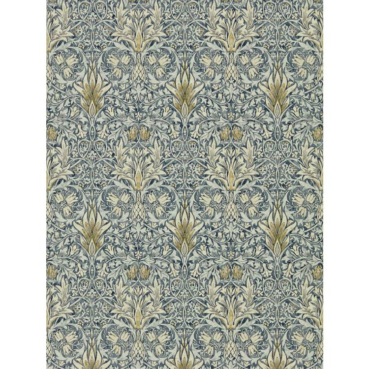 Morris & Co. Snakeshead Blue Floral Wallpaper  0