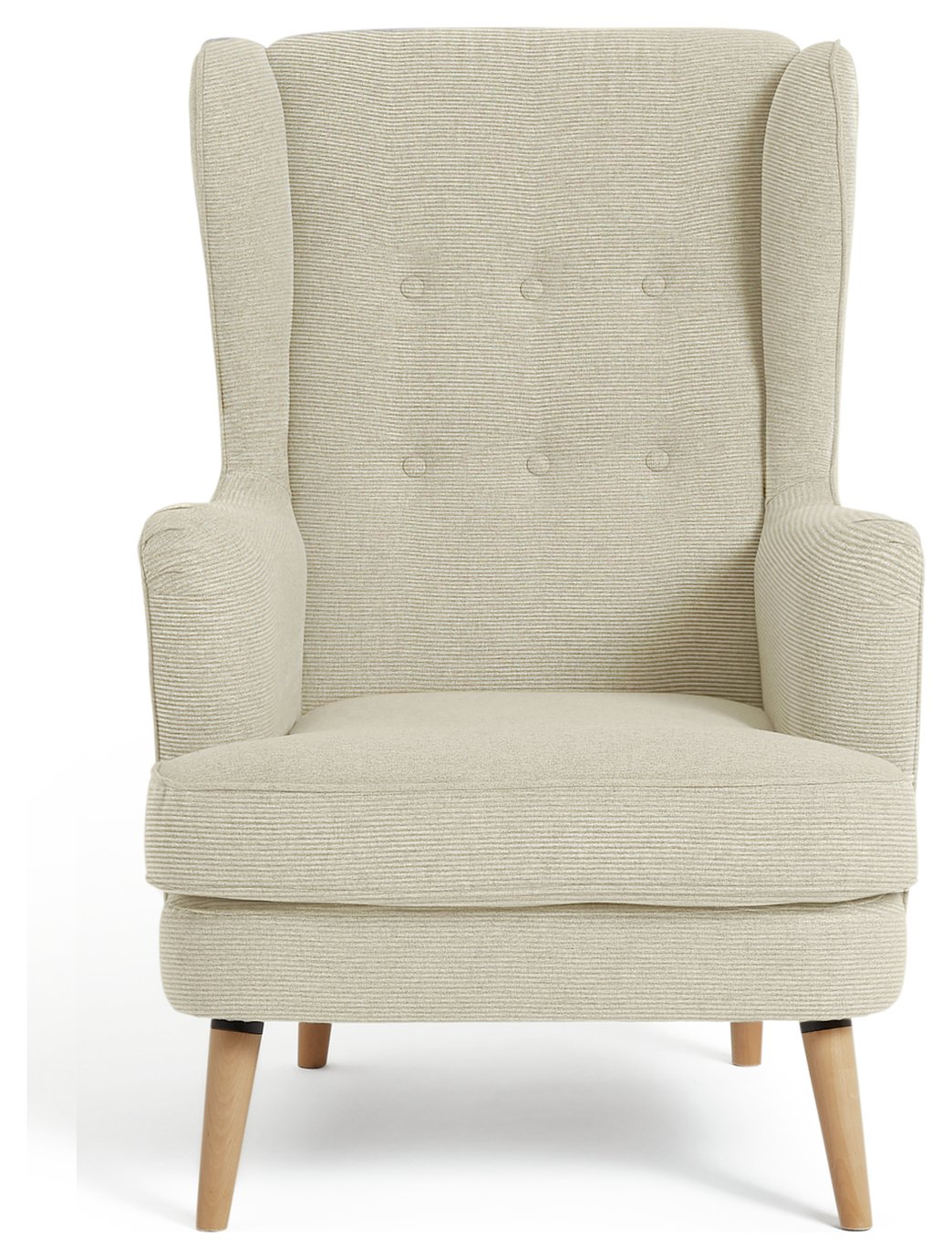 Habitat Callie Fabric Wingback Chair - Latte