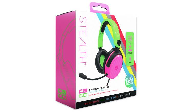 Gaming Xbox, Argos - Buy | PS, Gaming Green/Pink | Headset headsets C6-100 STEALTH Switch