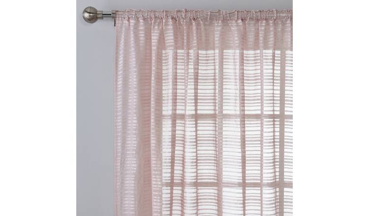 Buy Argos Home Textured Voile Curtain Panel Blush Curtains