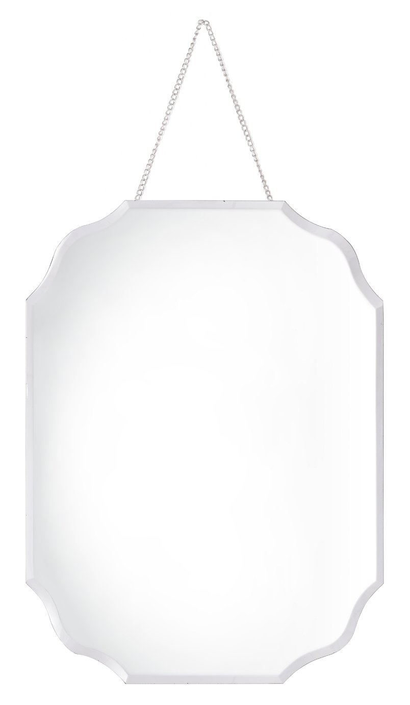 Innova Home Rectangular Bevelled Mirror and Chain Hanger