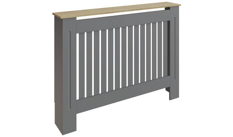 GFW Longslow Medium Radiator Cover - Grey & Oak