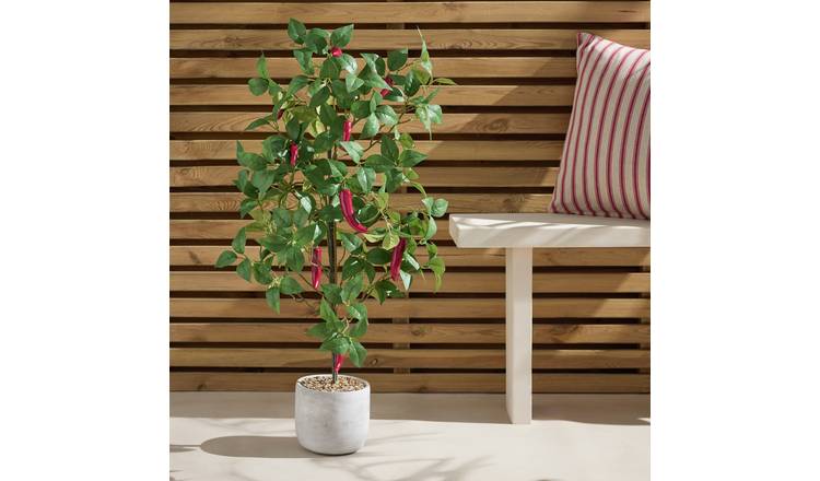 Home 36 inch Tall Faux Chilli Tree