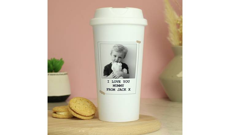 Personalised Message Photo Upload Travel Mug - 380ml