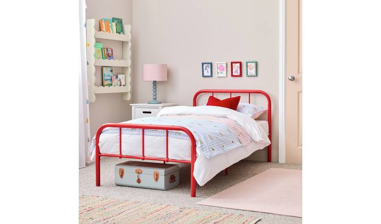 Argos Home Kids Charlie Metal Bed Frame - Red