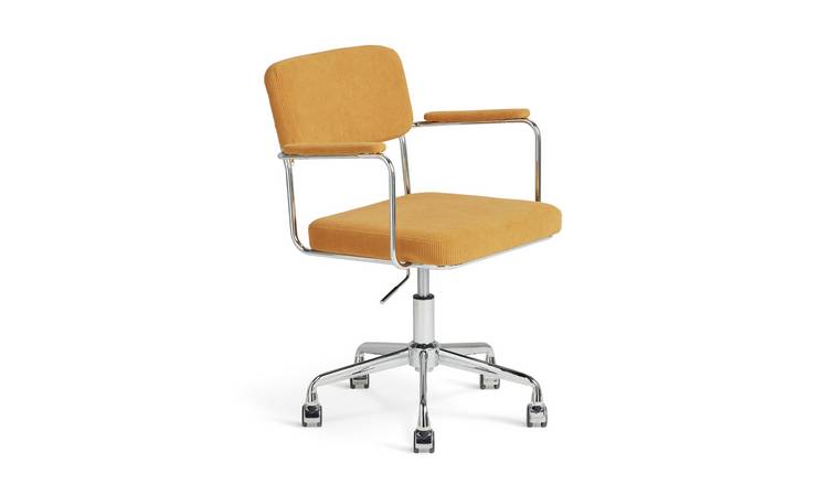 Habitat Ezra Fabric Office Chair - Yellow