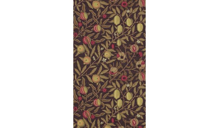 Morris & Co. Pomegranate Brown Floral Wallpaper