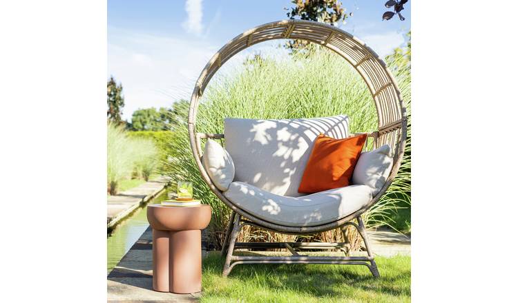 Habitat Selene Rattan Effect Garden Egg Chair - Natural