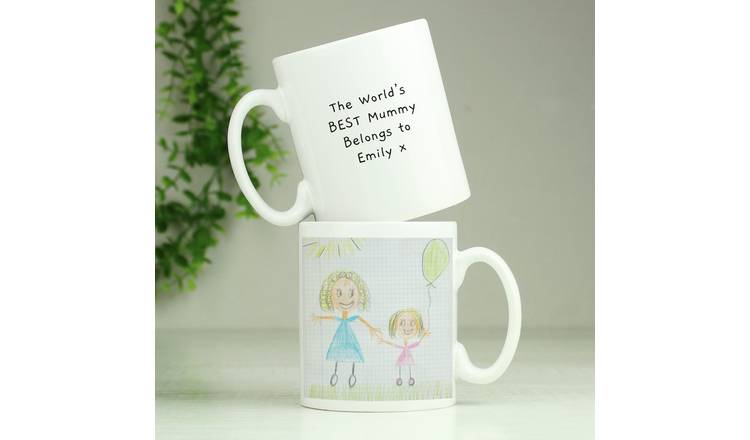 Personalised Message Childrens Drawing Photo Mug