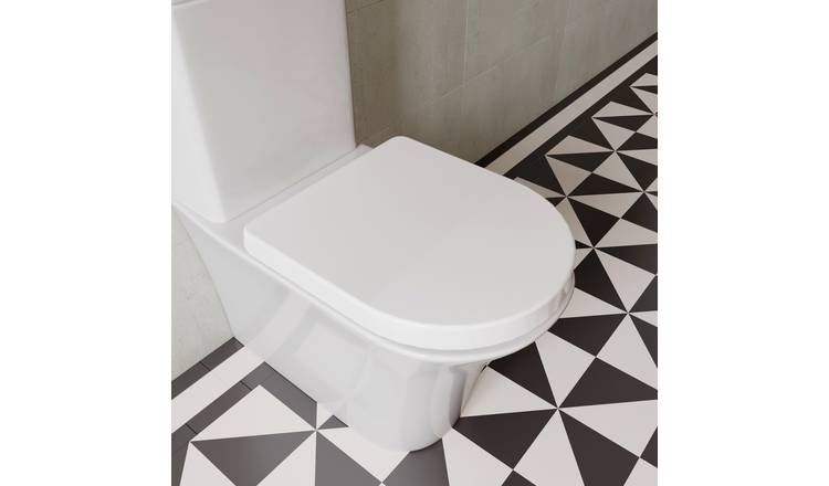  Croydex Eyre D Shaped Toilet Seat - White