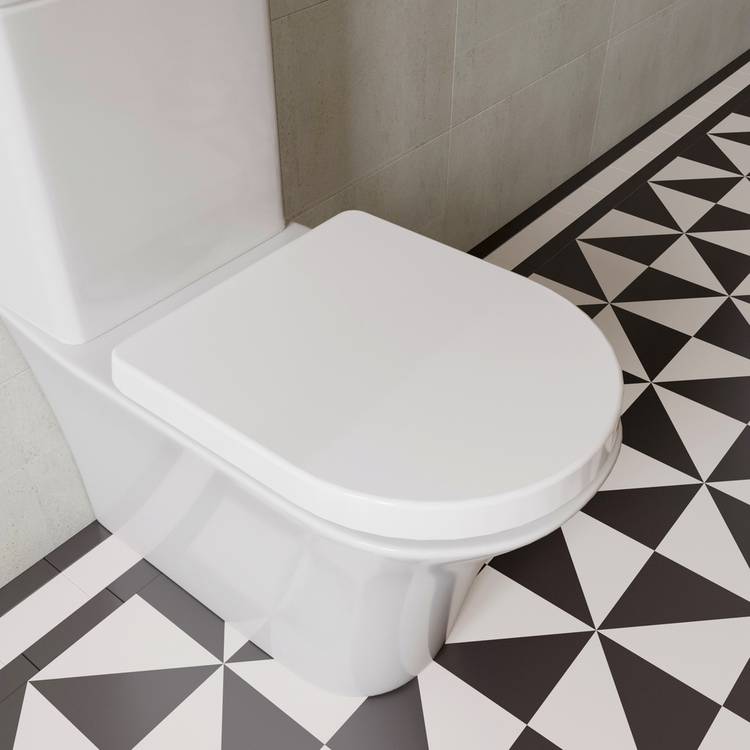  Croydex Eyre D Shaped Toilet Seat - White 0