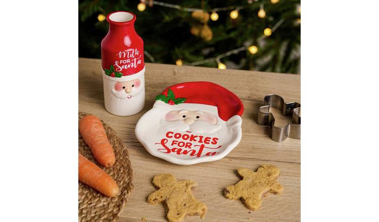 The Seasonal Gift Co Christmas Eve Milk And Cookies Set