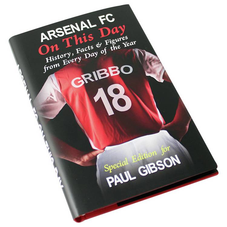 Personalised Message Arsenal On This Day Book 0