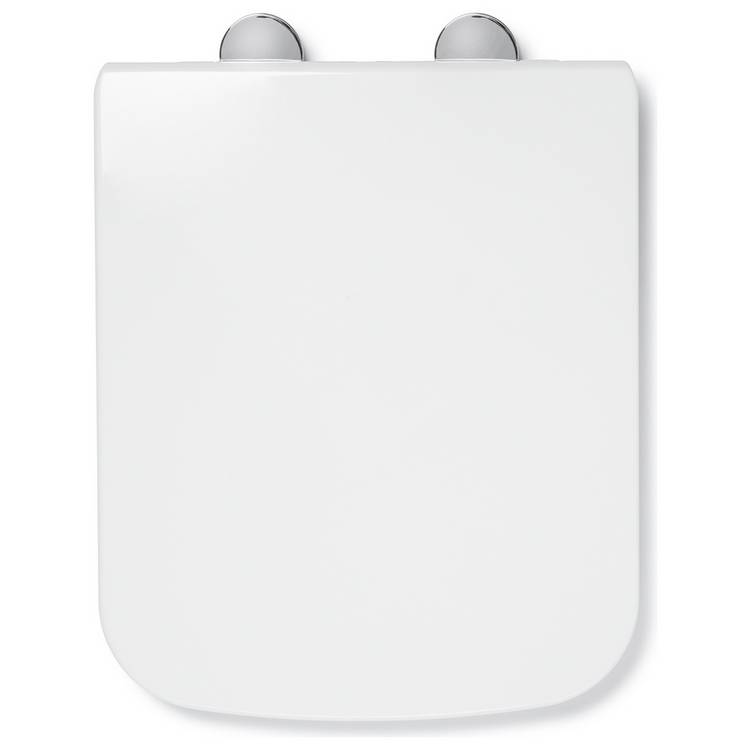 Cryodex Leven Plastic Square Toilet Seat – White 0