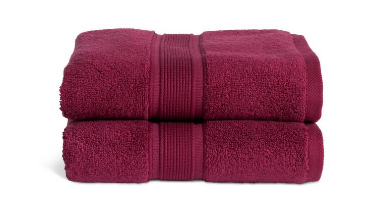 Habitat Supersoft 2 Pack Hand Towel - Plum