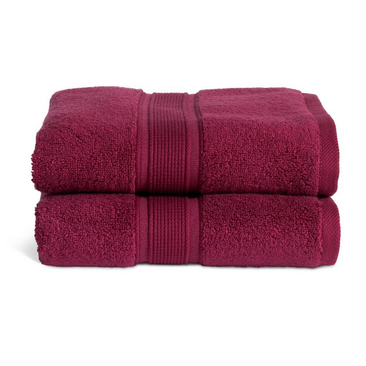 Habitat Supersoft 2 Pack Hand Towel - Plum 0