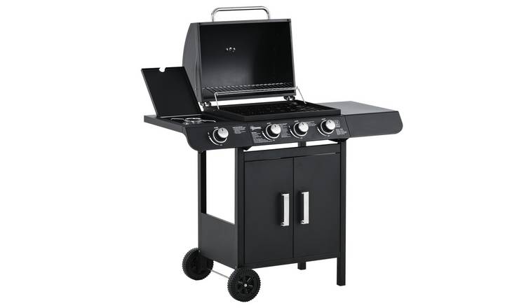 Outsunny LPG Steel Gas Barbecue - Black