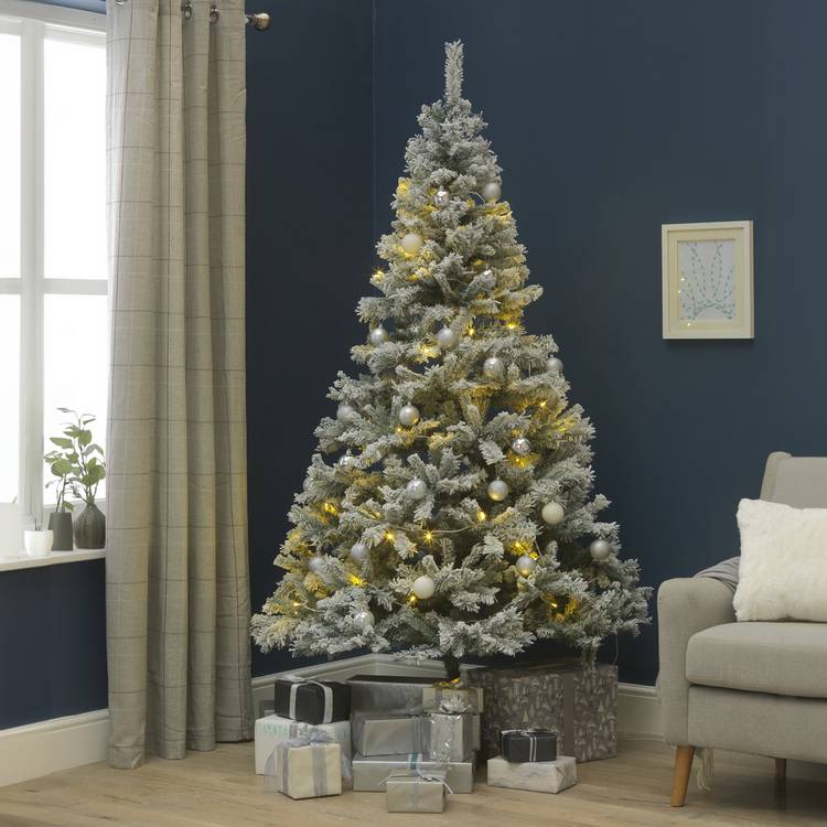 Habitat 7ft Snowy Christmas Tree 0