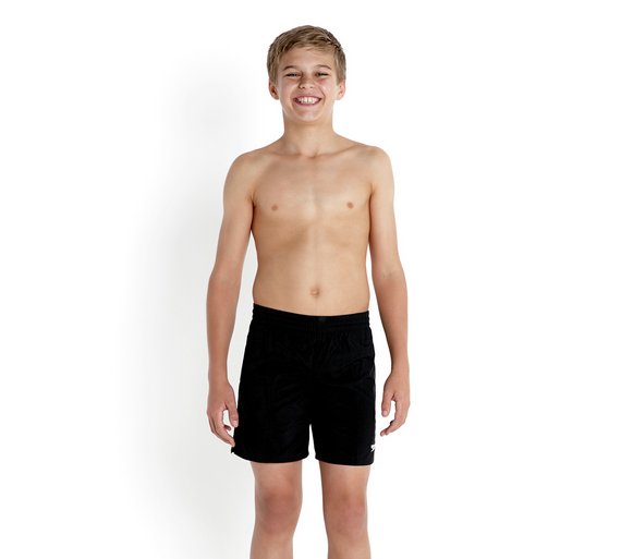 Buy Speedo Solid Leisure Small Boys Swimming Shorts - Black at Argos.co ...