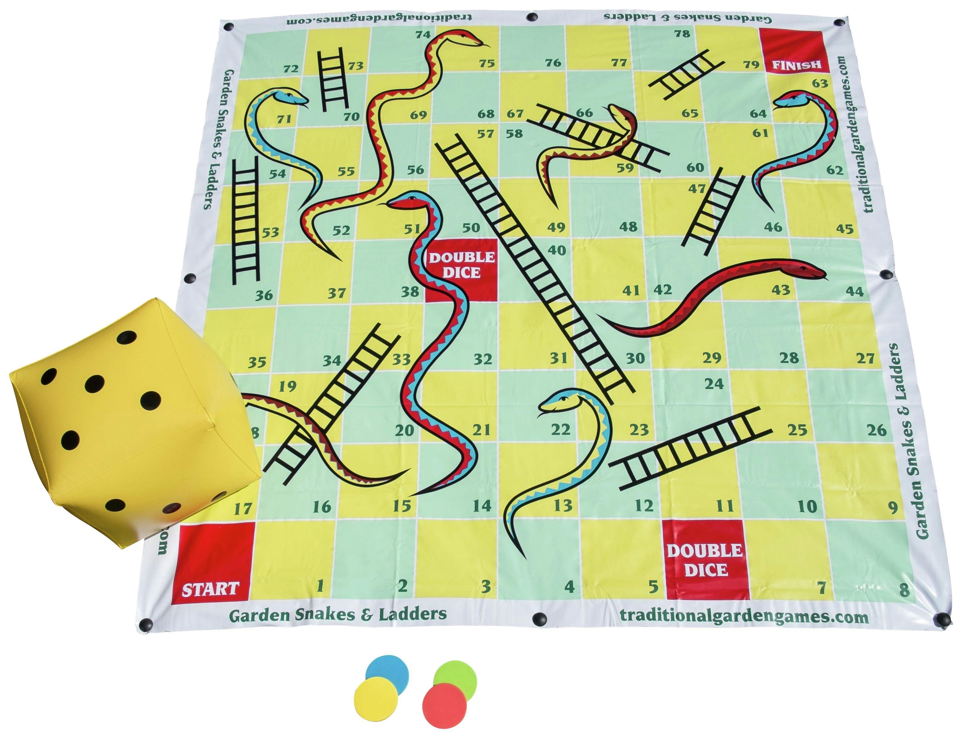 Traditional Garden Games Garden Snakes and Ladders 2m x 2m.