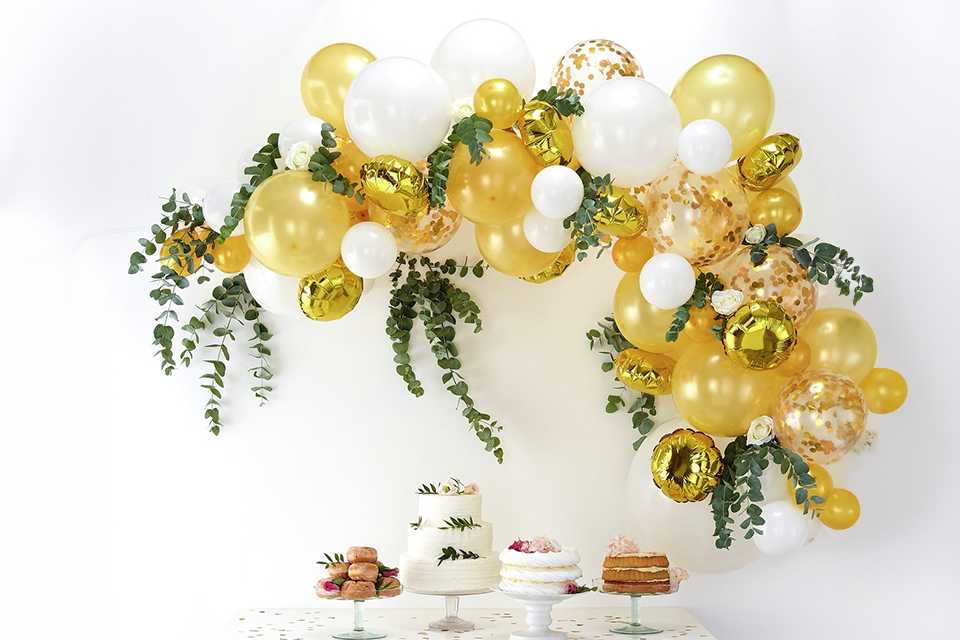 Ginger Ray Gold Balloon Arch.