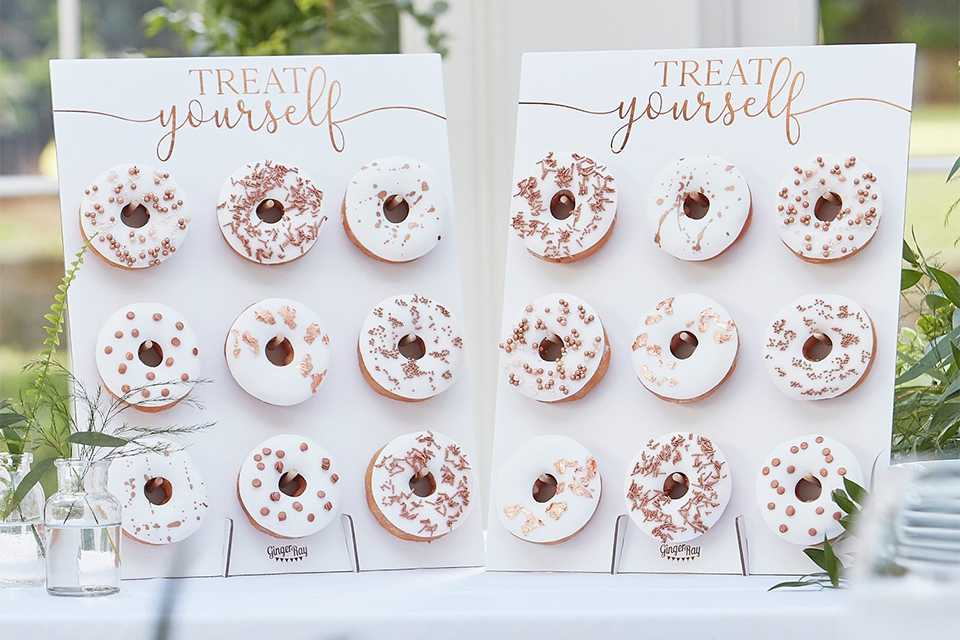 Ginger Ray Rose Gold Donut Wall.