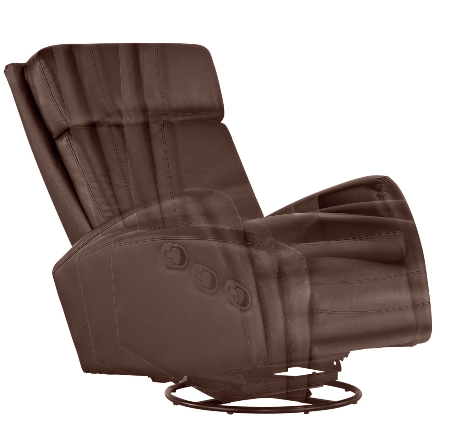 Argos Home Rock-R-Round - Leather Eff - Recliner Chair - Choc Reviews