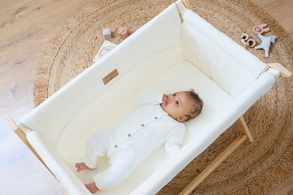Clair De Lune Organic Folding Cream Crib.
