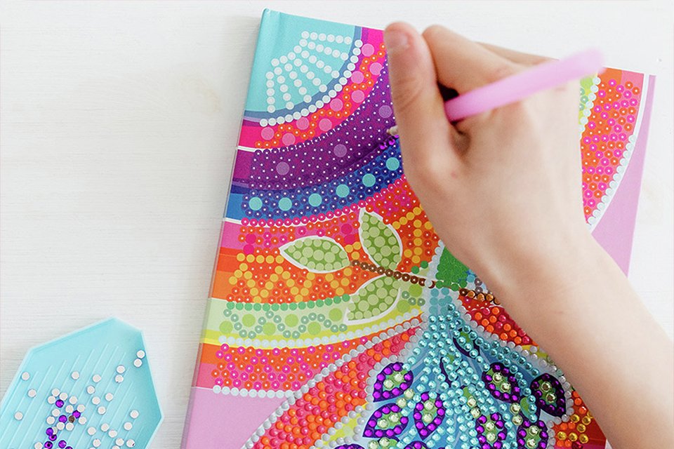 Totum Diamond Paint Notebook Peacock.