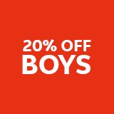 20% off boys.