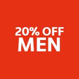 20% off men.