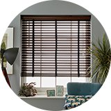 Habitat Wooden Brown 50mm Slat Venetian Tape Blind.