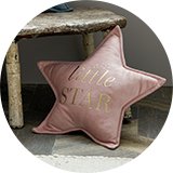 Bambino Little Star Cushion - Blush - 30x30cm.