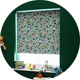 Habitat Kids Blackout Green Roller Blind.