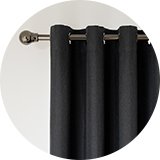 Habitat Plain Blackout Eyelet Curtains - Charcoal.