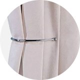 Argos Home Pair of J-Shaped Curtain Holdbacks - Chrome.