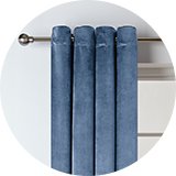 Habitat Plain Matt Velvet Dimout Eyelet Curtains - Navy.