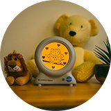 A two-in-one nightlight and clock.