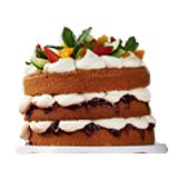 Victoria sponge with Pimm's whipped cream.