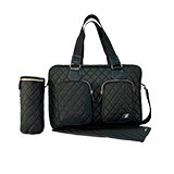 My Babiie Deluxe Changing Bag - Black Quilted.