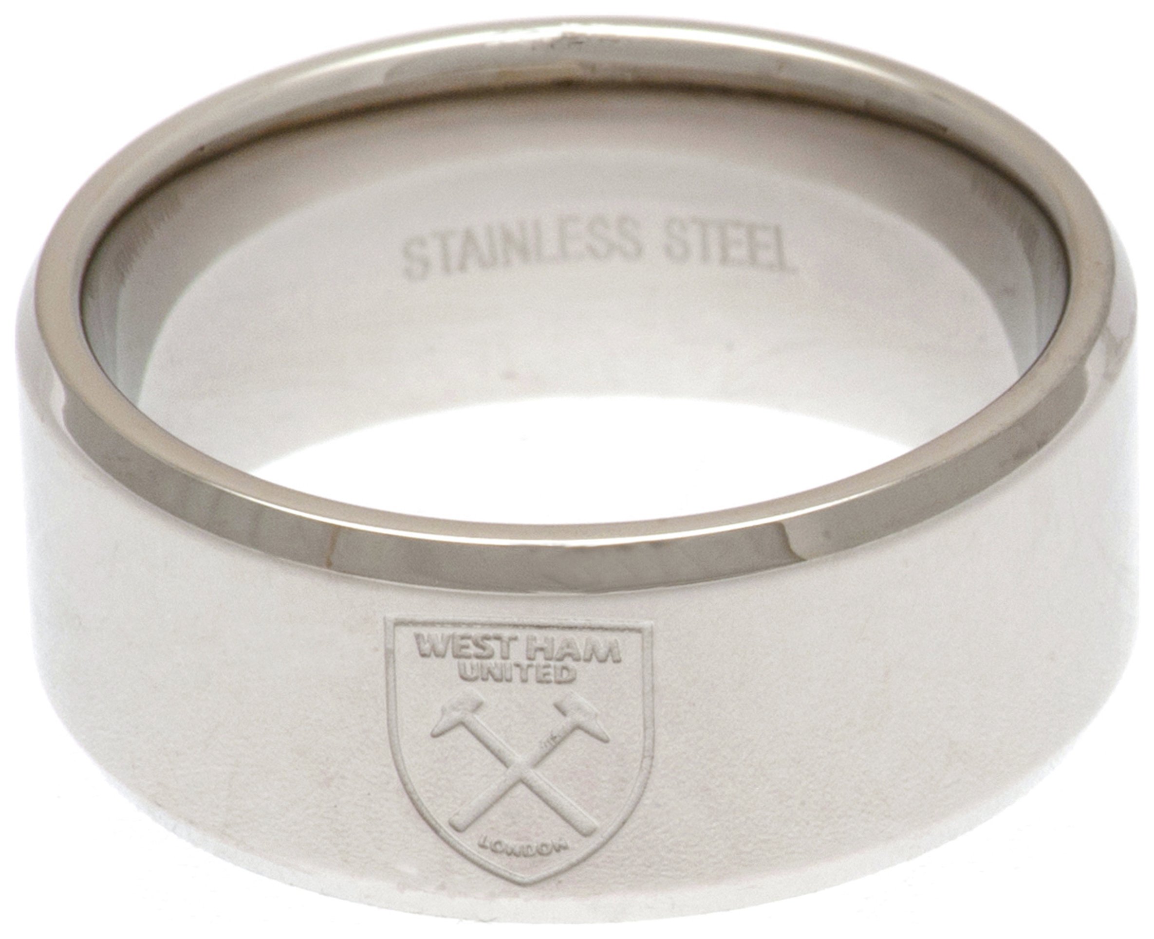 Stainless Steel West Ham Ring - Size R