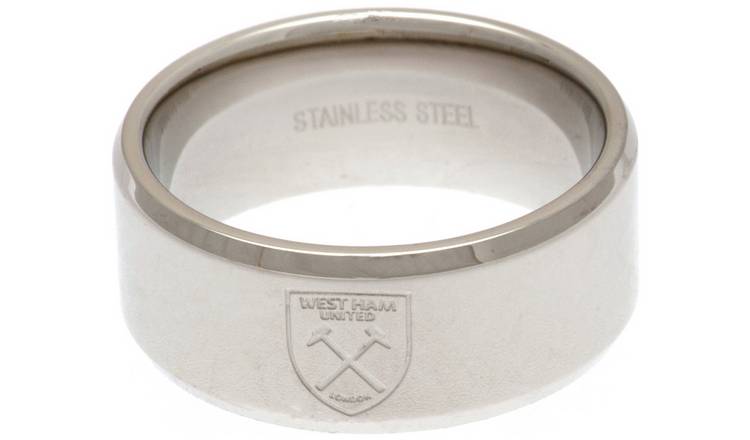 Stainless Steel West Ham Ring - Size R